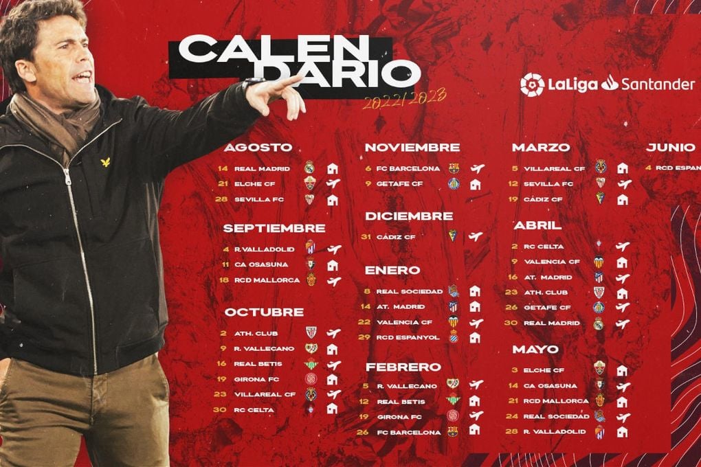 Así es el calendario de LaLiga Santander del Almería: una bomba para la primera jornada