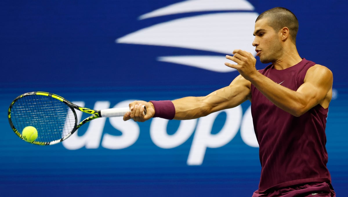 Carlos Alcaraz se pone serio en el US Open