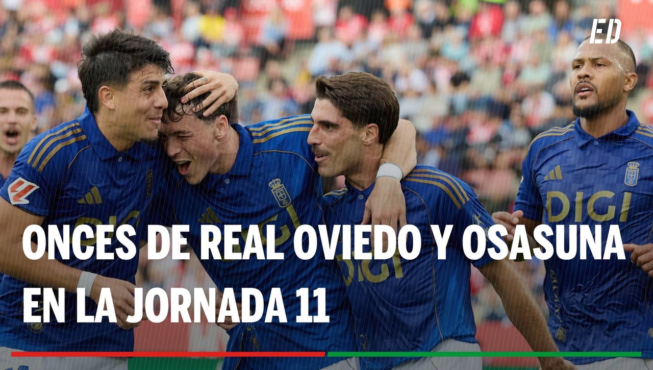 Alineaciones Real Oviedo-Osasuna: Alineaciones confirmadas de Real Oviedo y Osasuna en la jornada 11 de LaLiga