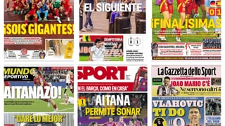 España a la final de la Eurocopa Femenina, Rashford ya luce los colores del FC Barcelona, Valentín Gómez, Juanlu... así vienen las portadas de hoy