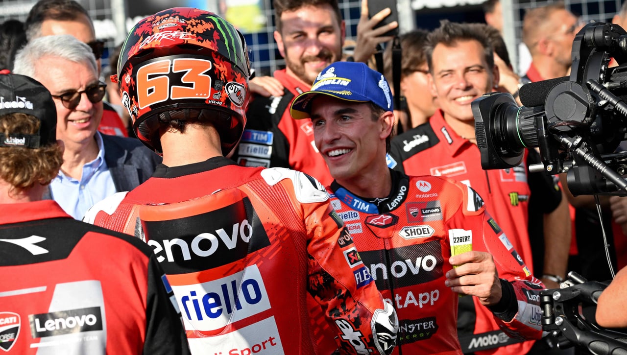 Marc Márquez y Bagnaia se ven en otros puestos de Ducati