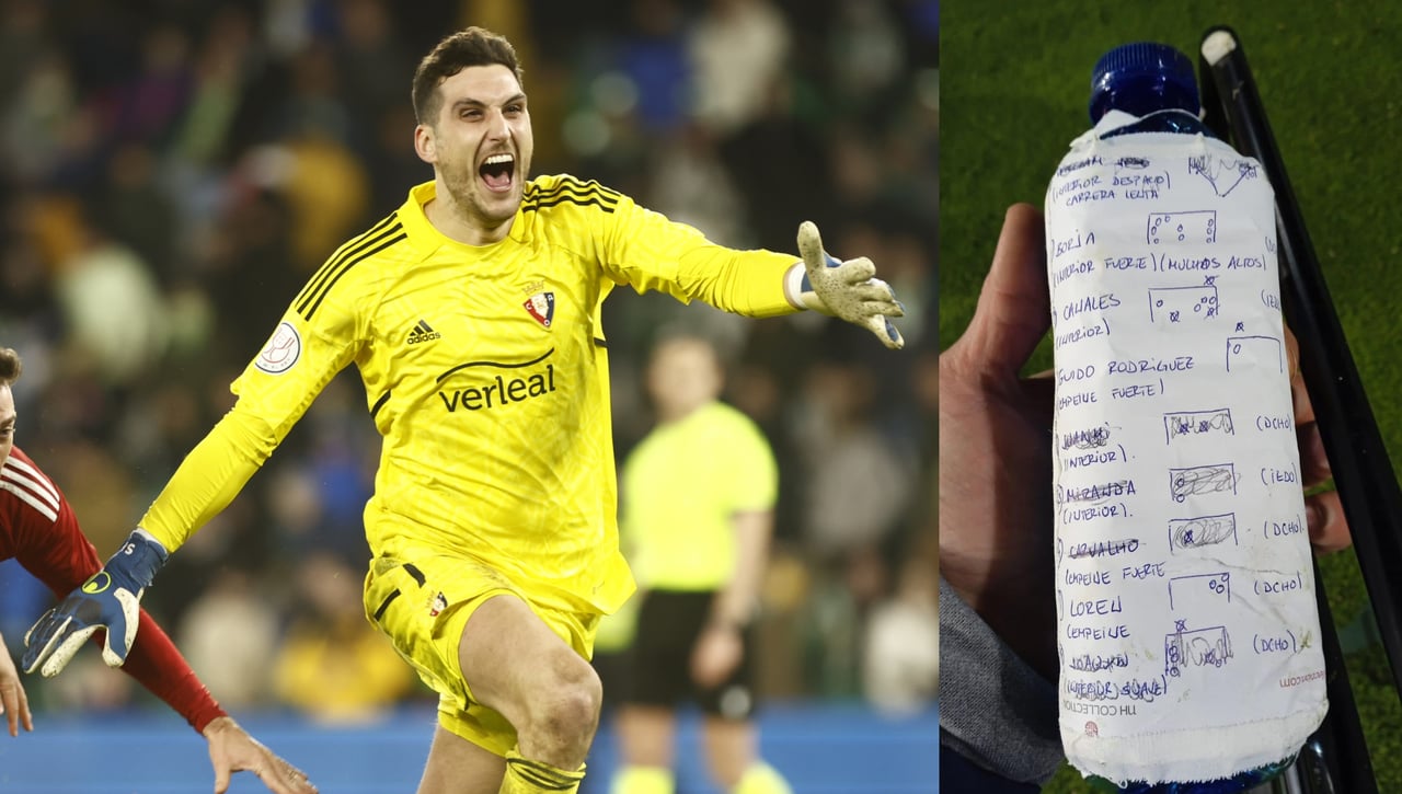 La increíble 'chuleta' de los penaltis de Sergio Herrera para eliminar al Betis