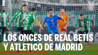 Alineaciones Betis - Atlético: Alineación posible de Real Betis y Atlético de Madrid en los cuartos de final de la Copa del Rey