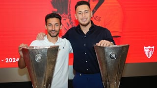 La broma de Rakitic a Ocampos y la despedida de Navas