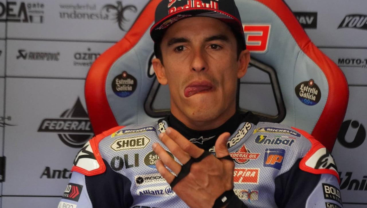 Marc Márquez da el susto en Gran Bretaña