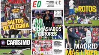 El drama del Barça, las medallas españolas, el 'déjà vu' del Betis... Así vienen las portadas 