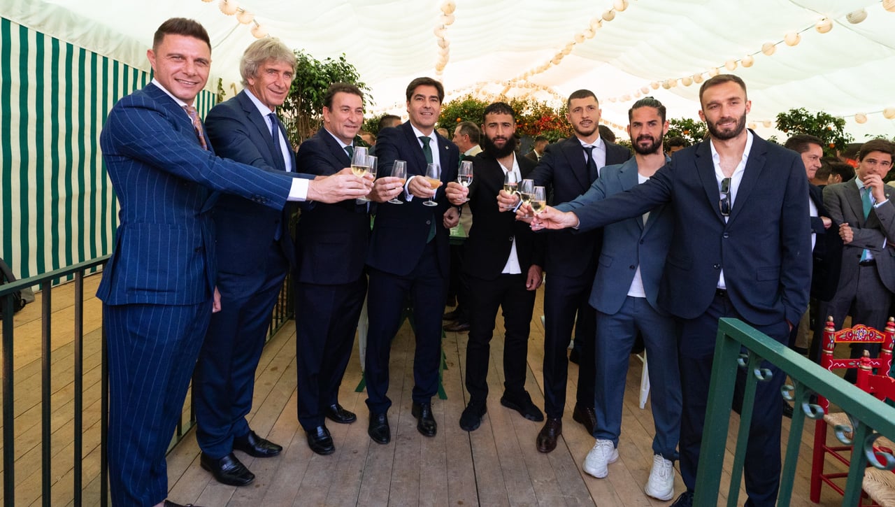 La plantilla del Betis disfruta de la Feria