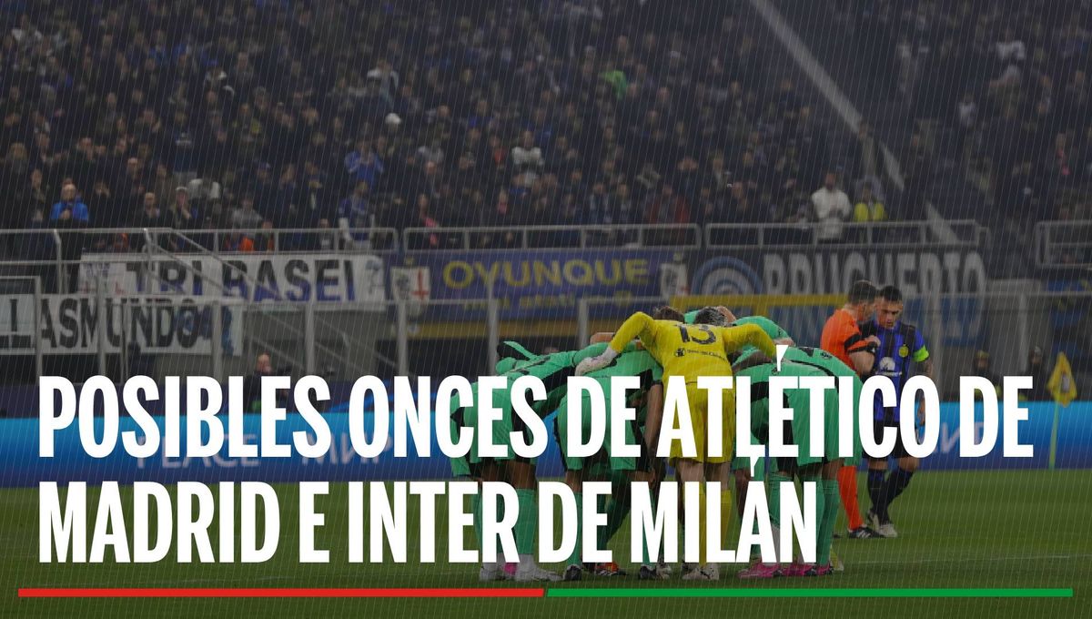 Alineación Atlético de Madrid - Inter de Milán: Alineación posible de Atlético de Madrid e Inter de Milán en el partido de hoy de la Champions League