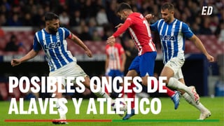 Alineaciones Alavés - Atlético de Madrid: Alineación posible de Alavés y Atleti en el partido de hoy de LaLiga EA Sports