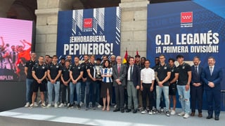 El Leganés, recibido por la Comunidad de Madrid