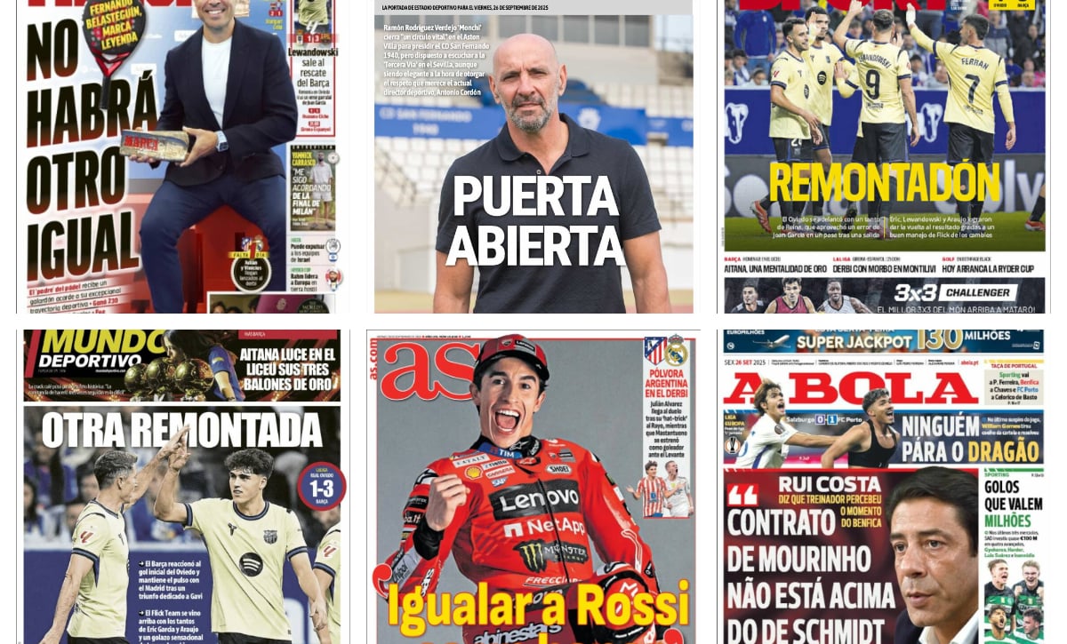 La remontada del Barcelona, la entrevista a Marc Márquez...Así vienen las portadas