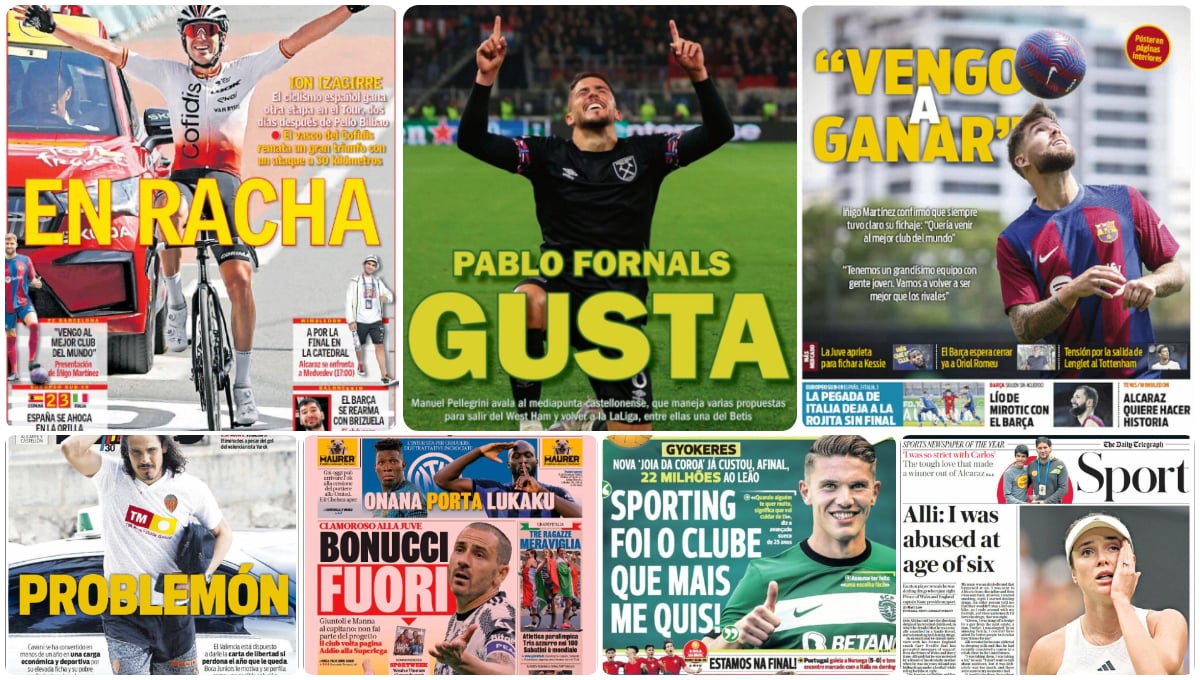 El Betis y Fornals; Desatados en el Tour; Sevilla, a lo NBA; el drama de Dele Alli... portadas del viernes 13 de julio