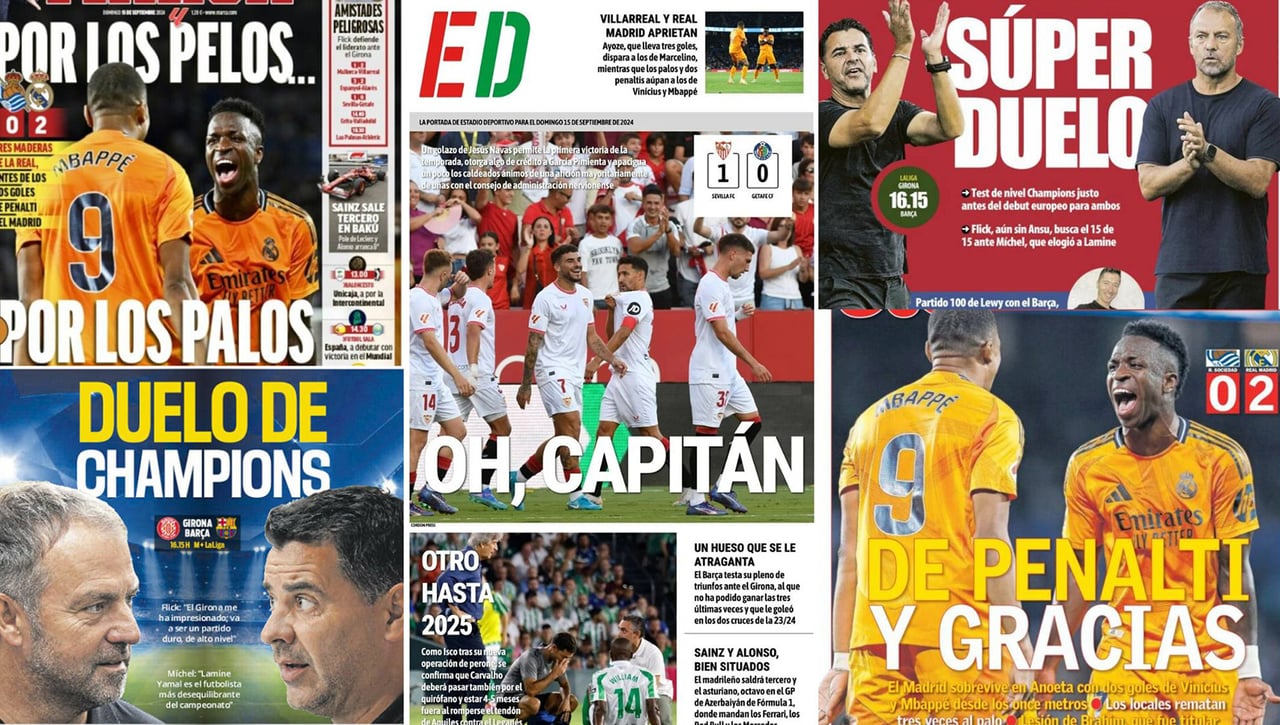 La leyenda de Navas, el sufrimiento del Real Madrid, el examen del Barça... Así vienen las portadas 