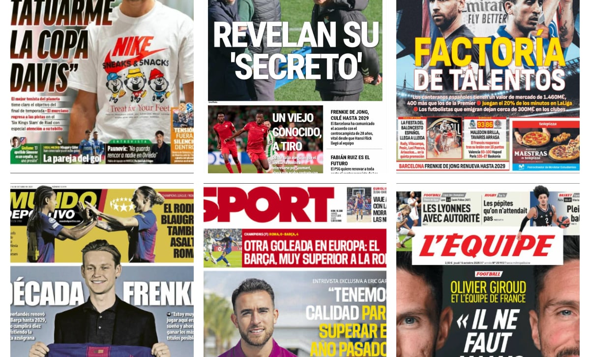 El secreto de Manu Fajardo, Carlos Alcaraz y su estreno en el Six Kings Slam, el talento de la Selección de Luis de La Fuente...así vienen las portadas