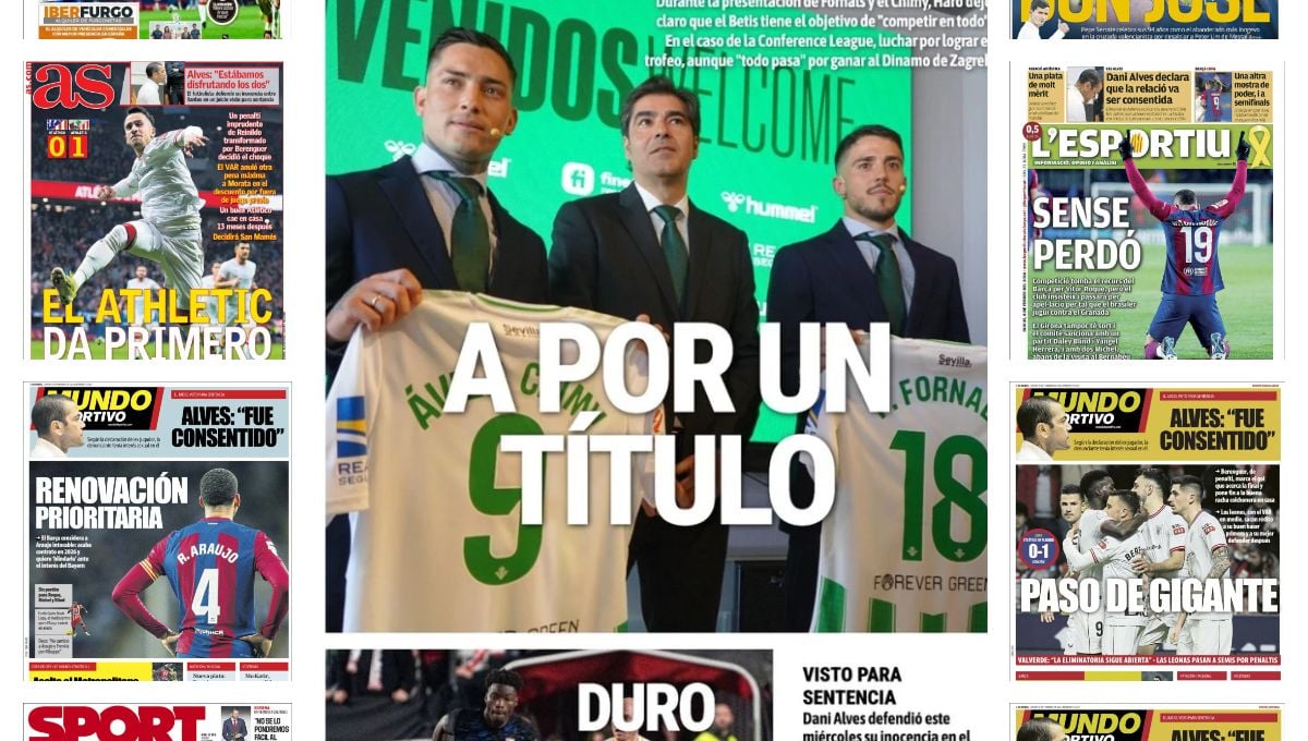 La Copa, la Superliga, Alves, Araújo, Haro… portadas del jueves 8 de febrero
