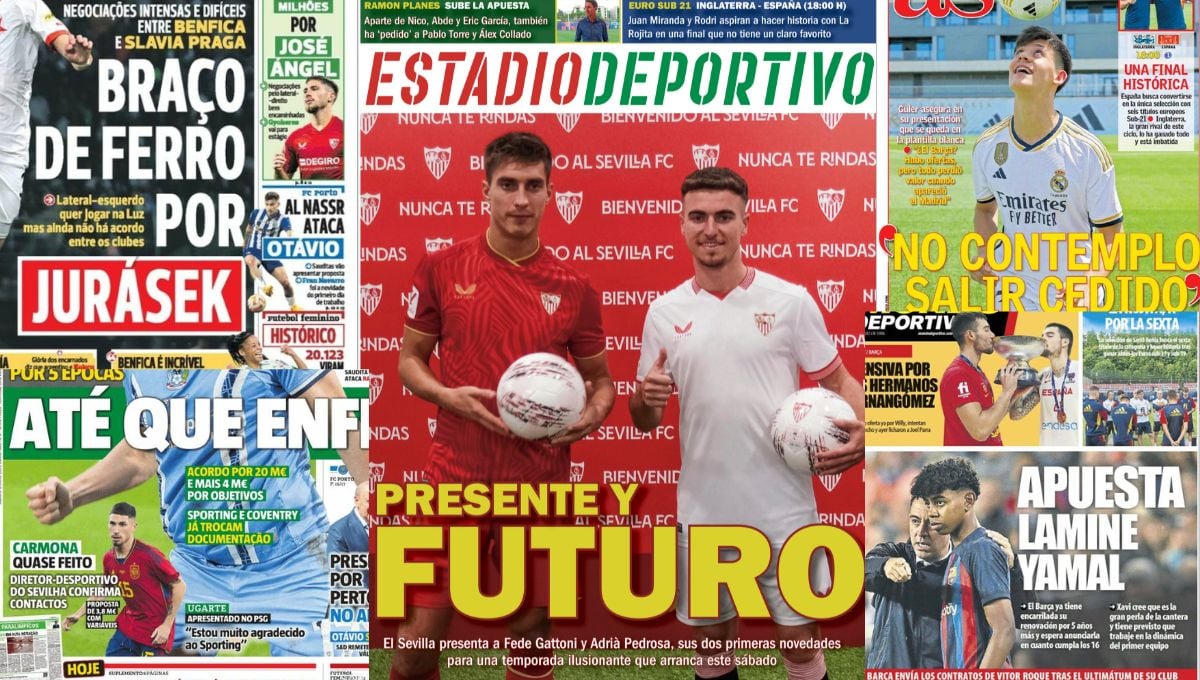 Los fichajes del Sevilla, la ofensiva del Betis, José Ángel, Alcaraz, Willy... así llegan las portadas