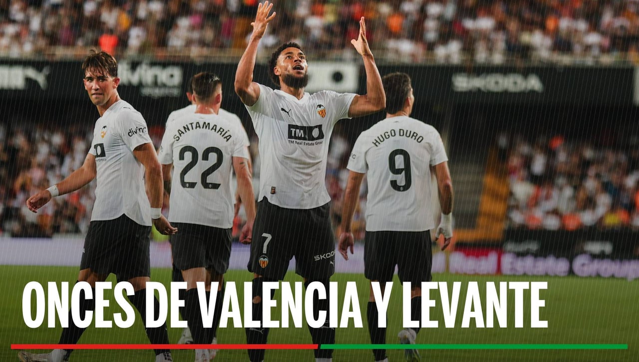 Alineaciones Valencia - Levante: Alineación confirmada de Valencia y Levante en la jornada 13 de LaLiga