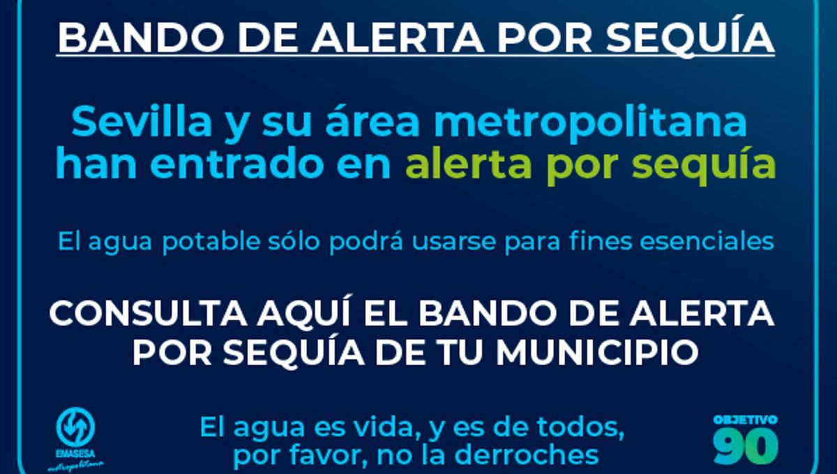 Sevilla declara el estado de alerta por sequía y estas son las limitaciones que recoge el bando del Ayuntamiento
