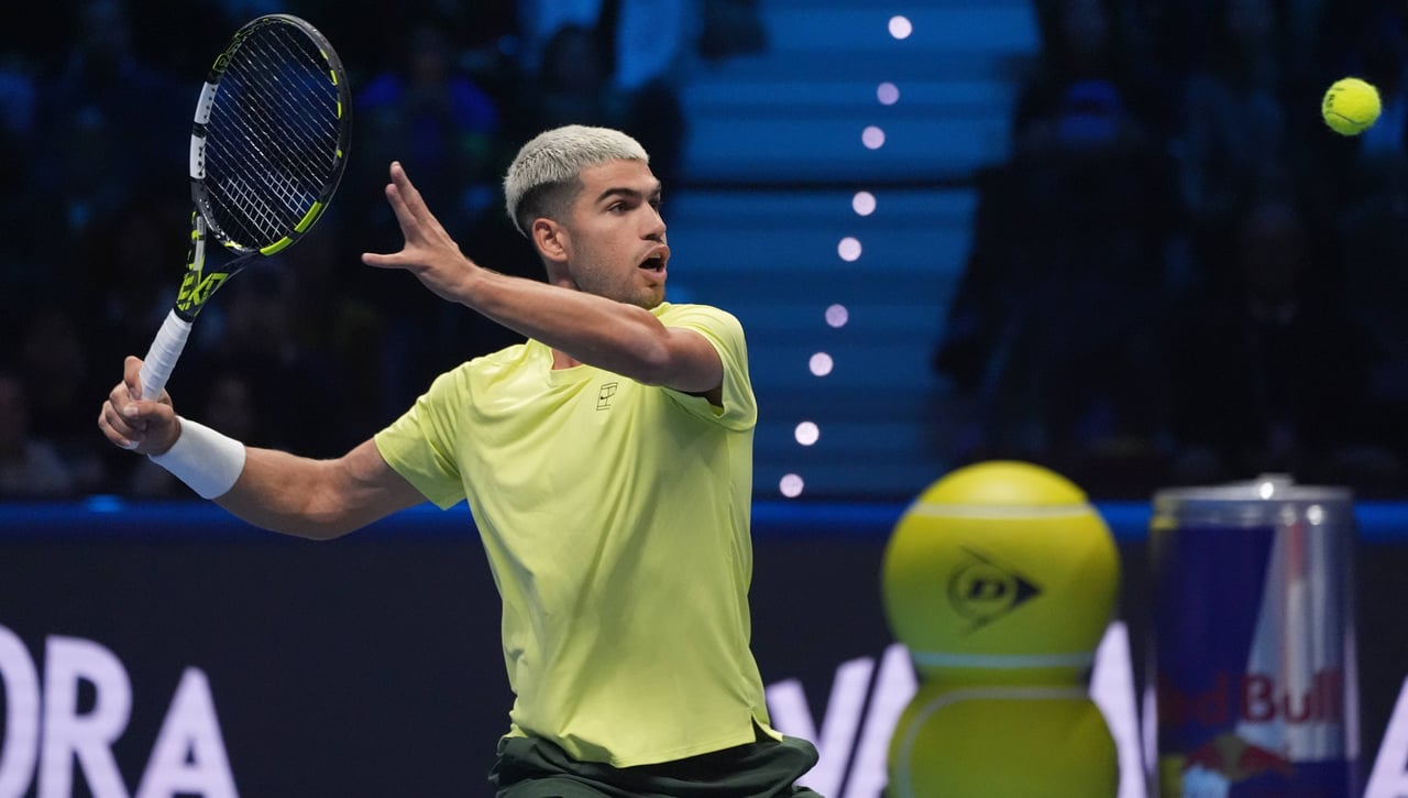 Alcaraz - Fritz en directo: partido de fase de grupos de las ATP Finals 2025 de Carlos Alcaraz en vivo online