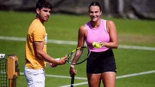 Sabalenka la lía con Alcaraz y Sinner en la fiesta del US Open