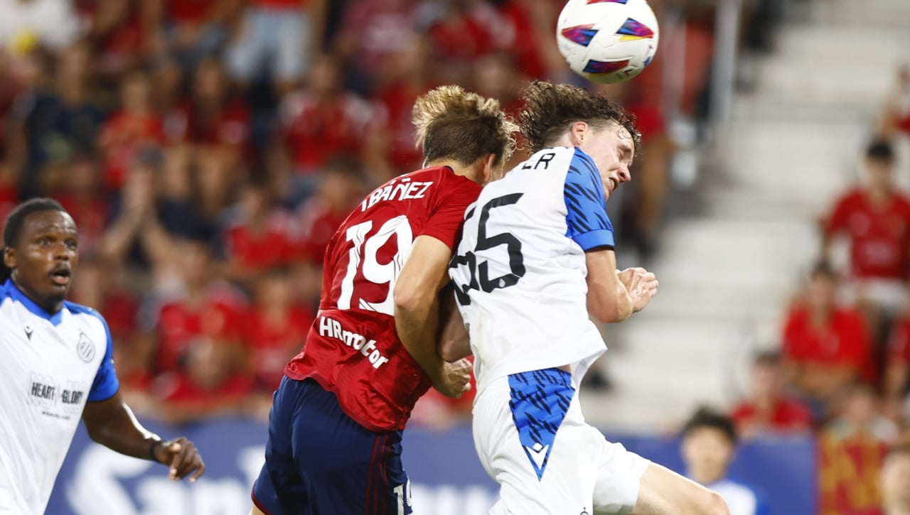 Osasuna 1-2 Brujas: los rojillos tendrán que remontar en Bélgica