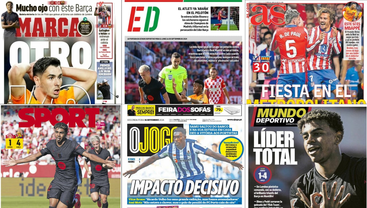 Brahim, el Atlético de Madrid, Lamine Yamal y los penaltis no señalados, así vienen las portadas