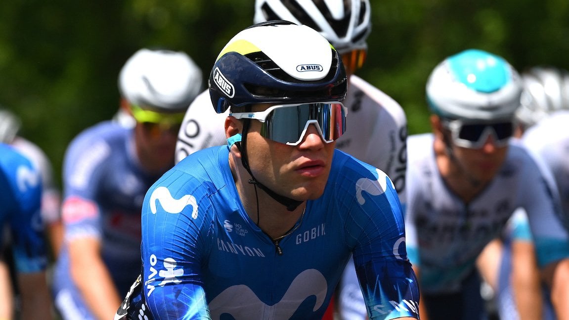 Lorenzo Milesi, del Movistar, sufre un accidente mientras entrenaba