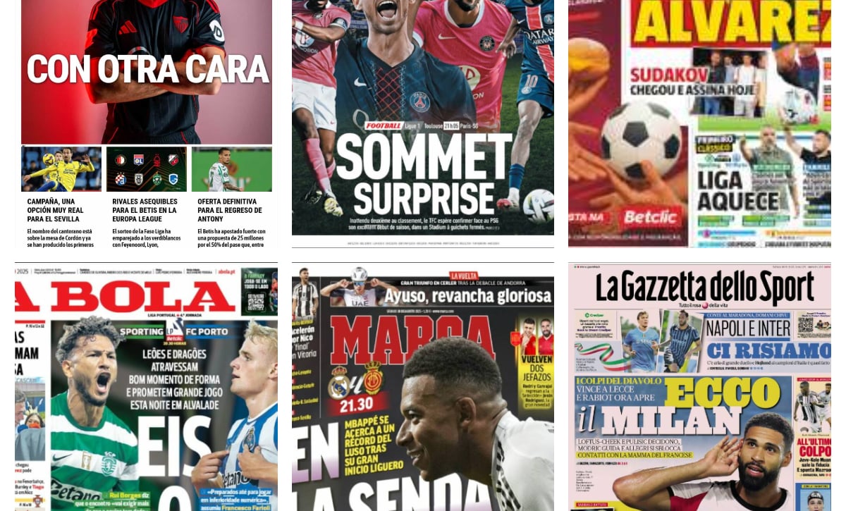 La convocatoria de España, el récord de Mbappé, la salida de Fermín... Así vienen las portadas deportivas del 30 de agosto