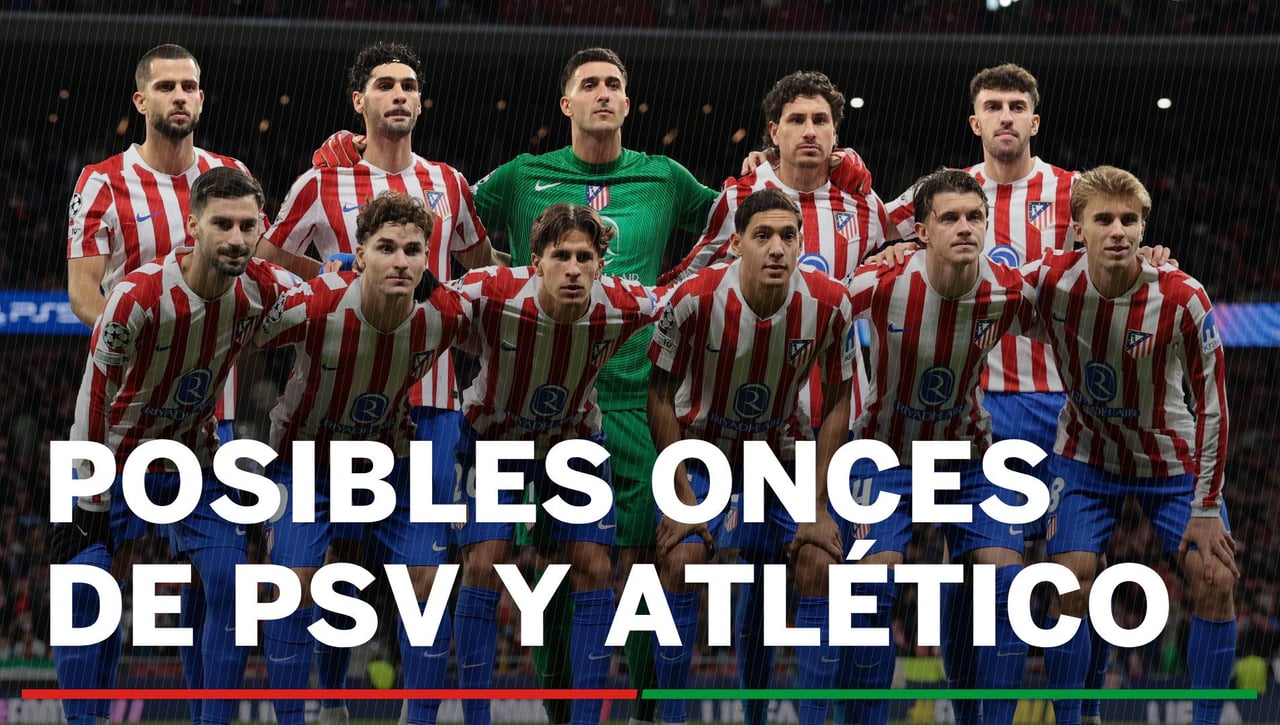 Alineaciones PSV Eindhoven - Atlético de Madrid: Alineaciones probables de PSV Eindhoven y Atlético de Madrid en la jornada 6 de la Champions League
