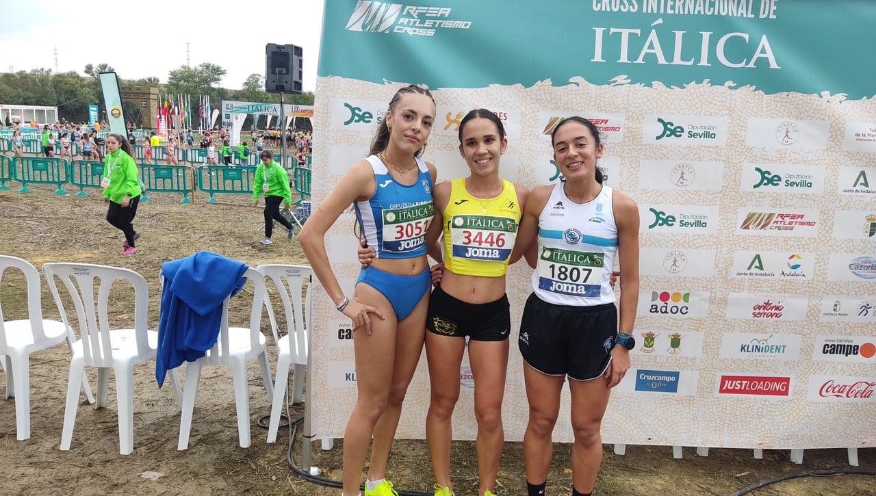 Irene Andújar y Alex Sierpes dominan en la categoría sub18 del Cross Internacional de Itálica