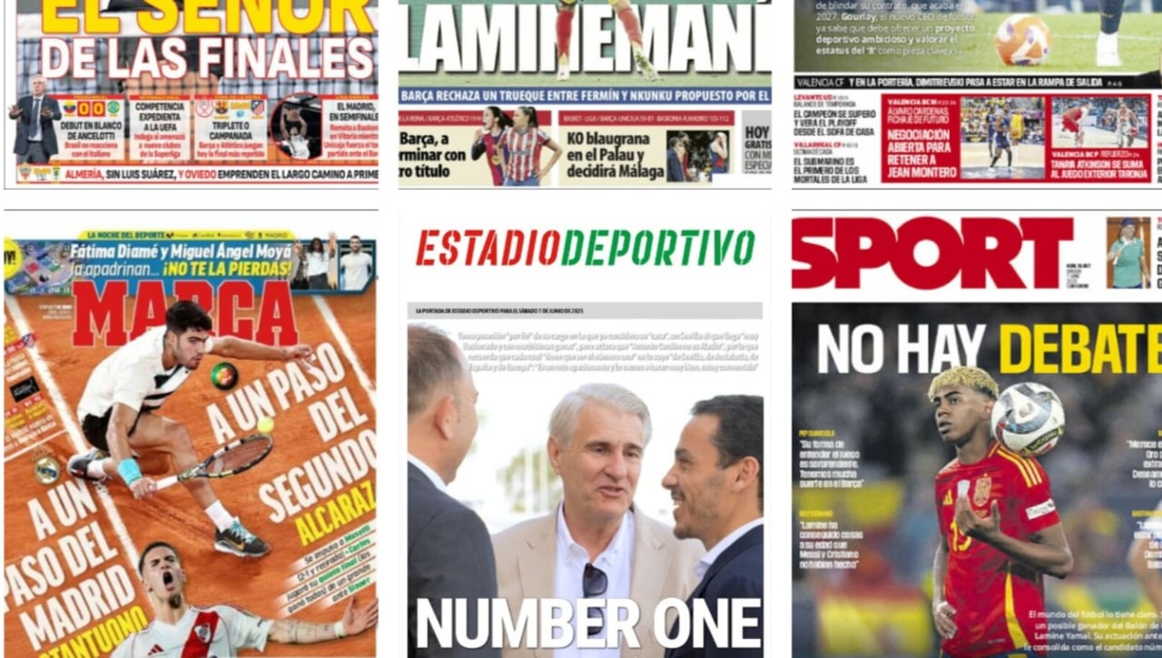 Alcaraz a la final de Roland Garros, Yamal arrasa y Cordón ya trabaja para el Sevilla... así vienen las portadas de hoy