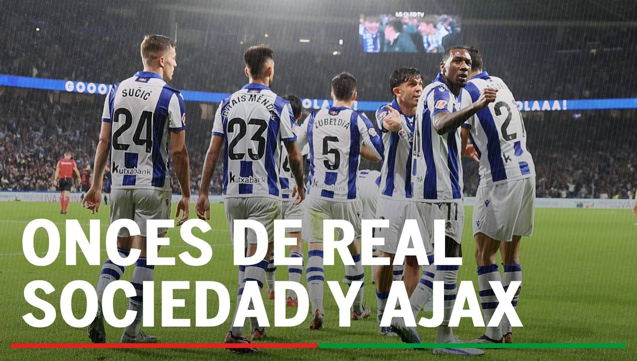 Alineaciones Real Sociedad - Ajax: Alineación de Real Sociedad y Ajax en el partido de hoy de la UEFA Europa League