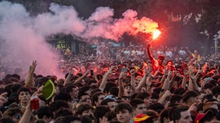 Peligro y un gran susto en la celebración de España