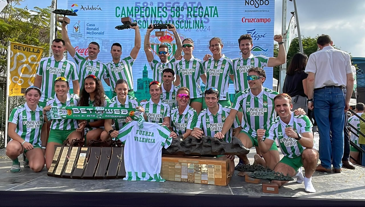 Sevilla se tiñe de verdiblanca en las regatas