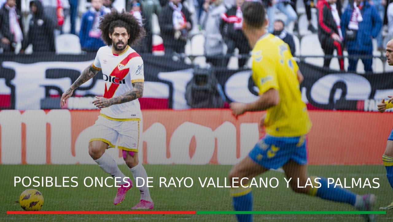 Alineaciones Rayo Vallecano - Las Palmas: Alineación posible del Rayo y Las Palmas en el partido de hoy de LaLiga EA Sports