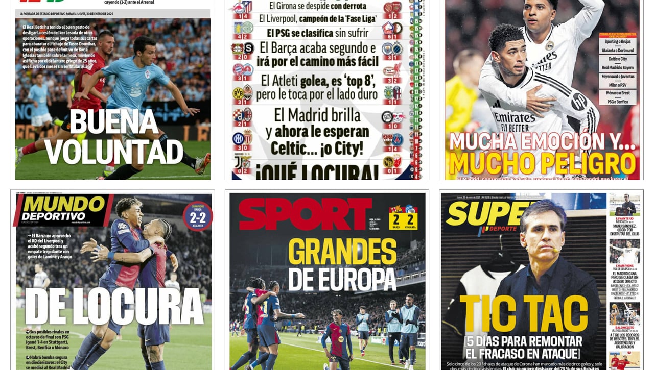 El final de la Champions, el triunfo del Real Madrid y el impulso del Barça, así vienen las portadas