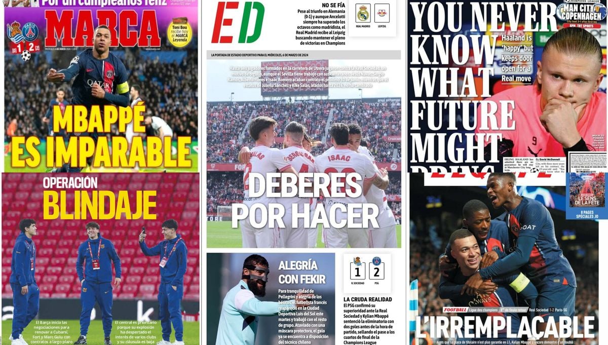 El Madrid se frota las manos con Mbappé y Haaland deja la puerta abierta... Así vienen las portadas