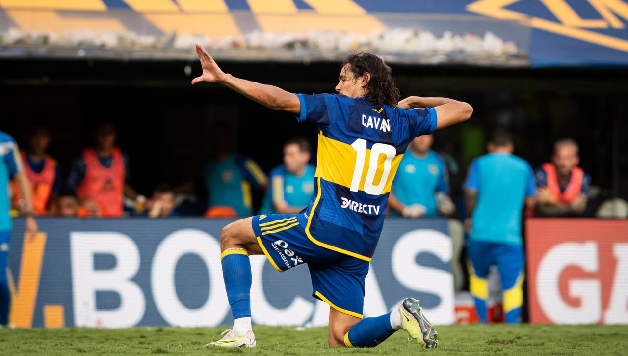 El adiós de Cavani en Boca