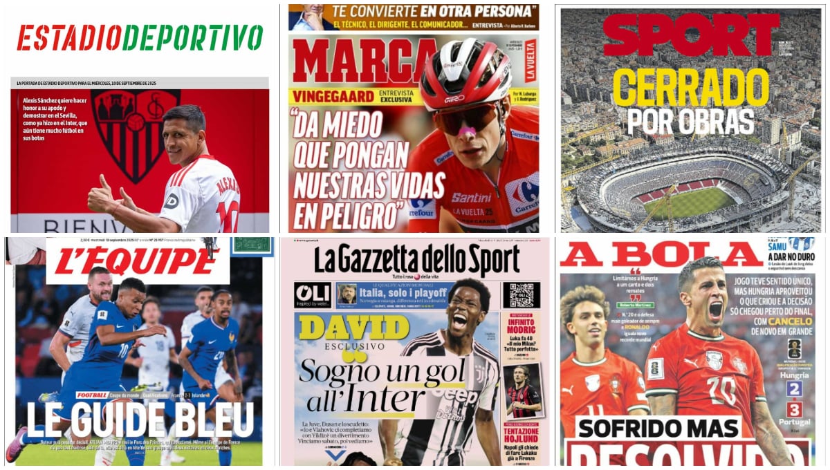 La presentación de Alexis Sánchez, la clasificación para el Mundial y La Vuelta... Así vienen las portadas deportivas
