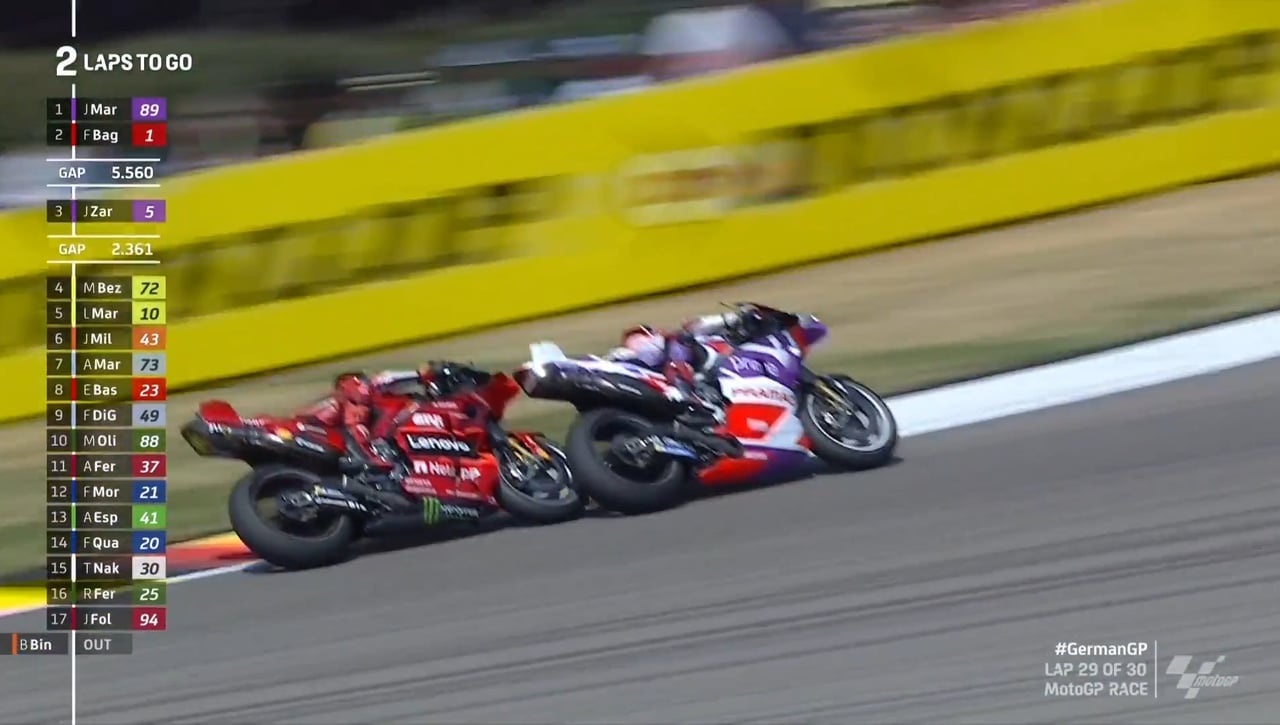 MotoGP: Jorge Martín gana tras un final vibrante en el GP de Alemania