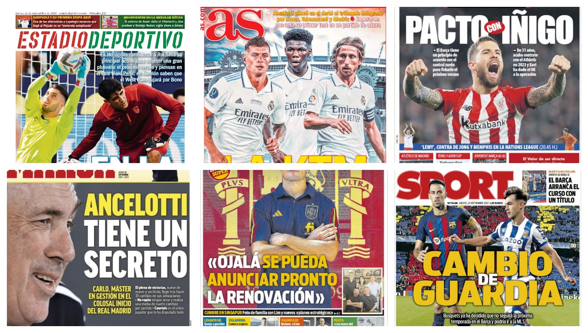 Las posibles salidas de Rui Silva y Bono, la KTM, el recambio para Busquets... Las portadas del jueves