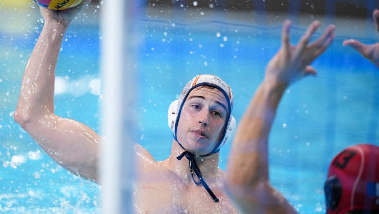 Exhibición española en la Copa del Mundo de waterpolo