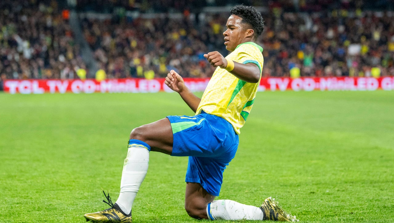 El 'bautizo' de Endrick en el Bernabéu: gol, patadas y reencuentro con Florentino
