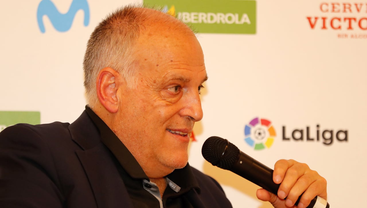 Javier Tebas se ríe de Luis Rubiales