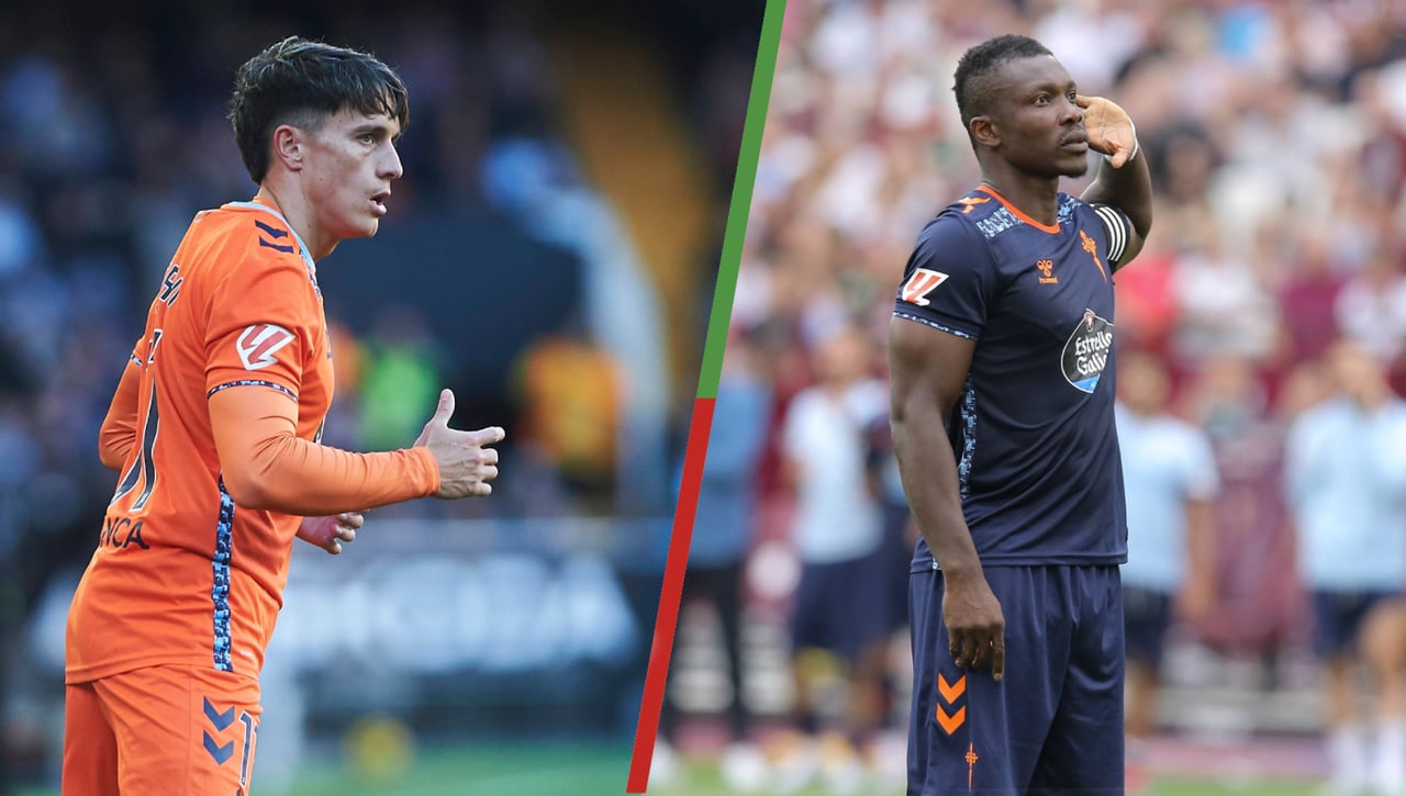 Cambio de cromos con Cervi y Aidoo en el Celta de Vigo