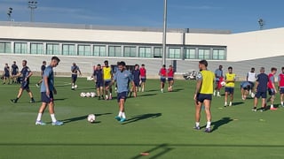 Entrenamiento con Isaac Romero y sólo dos bajas consabidas