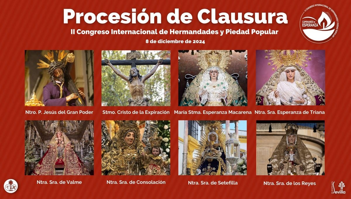 Las imágenes de la procesión magna de 2024 en Sevilla por el Congreso Internacional de Hermandades y Religiosidad 