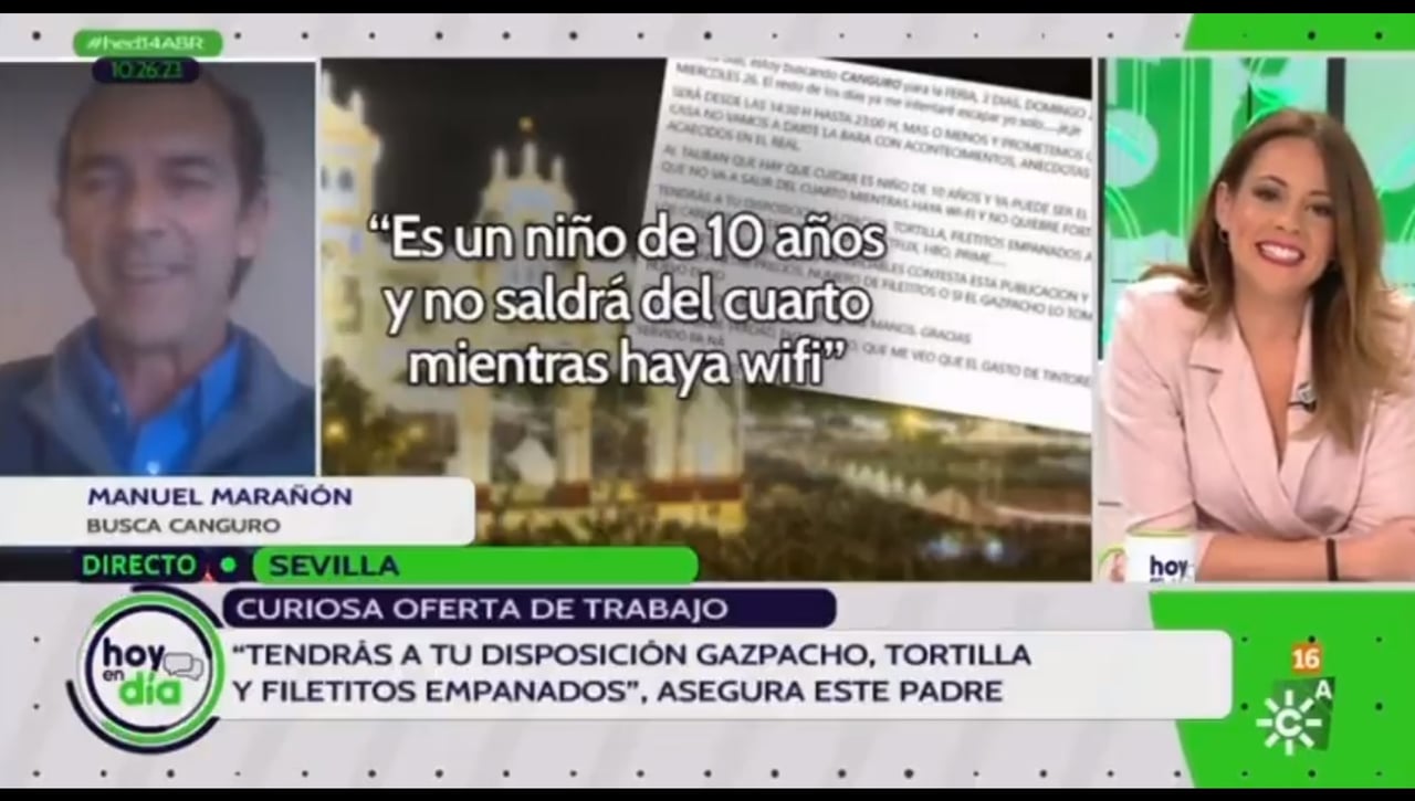 El tentador 'soborno' de un padre al canguro para no quedarse sin Feria de Abril