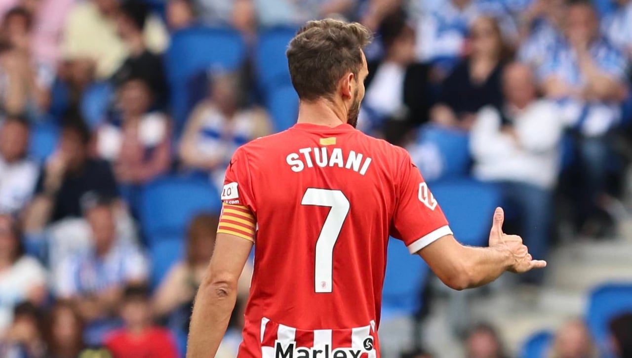 Stuani, con un comentario indescifrable, calentó el duelo entre el Guirona y la Real Sociedad
