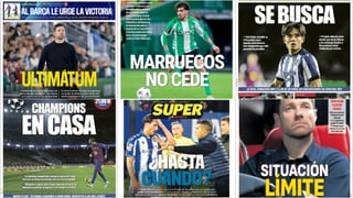 El ultimátum a Xabi Alonso, la Champions, el 'no' de Marruecos al Betis, el sorteo de Copa del Rey... Así vienen las portadas